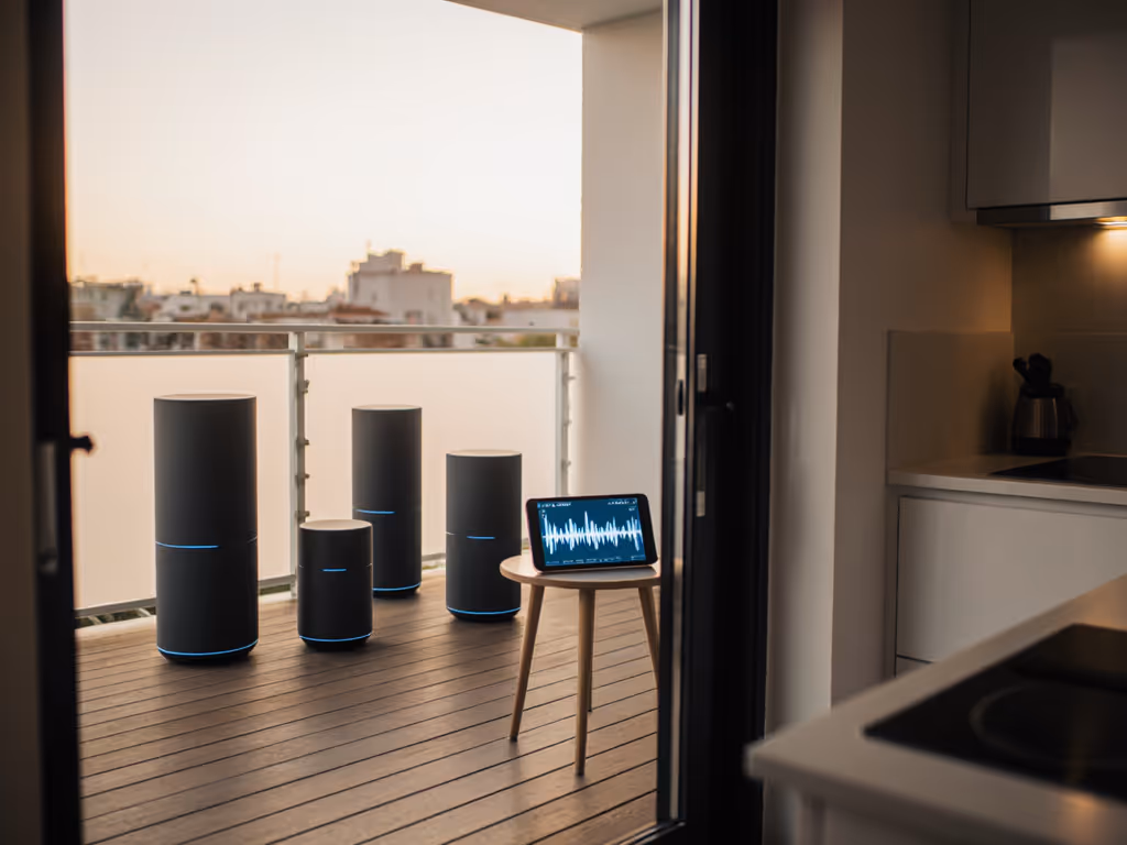 outdoor_bluetooth_speaker_testing_setup_on_balcony_with_kitchen_door_visible